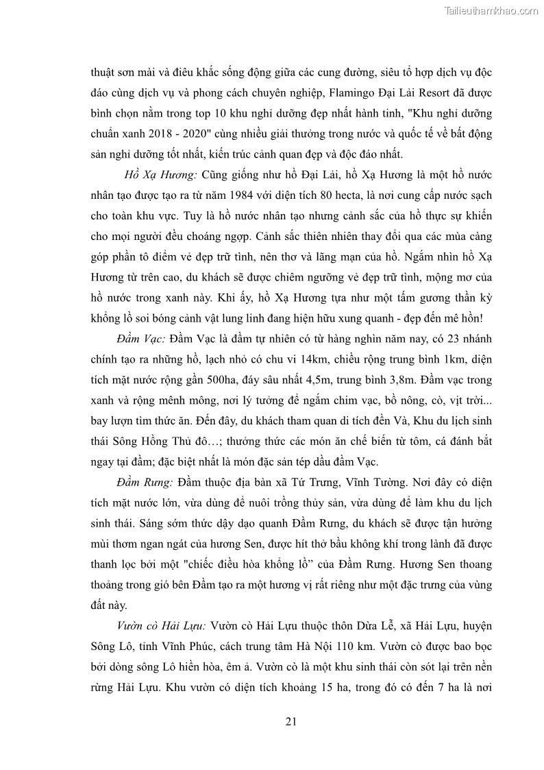 Luận văn thạc sĩ báo chí học Vấn đề phát triển du lịch Vĩnh Phúc trên báo điện tử trung ương và địa phương - 3 Trang 25