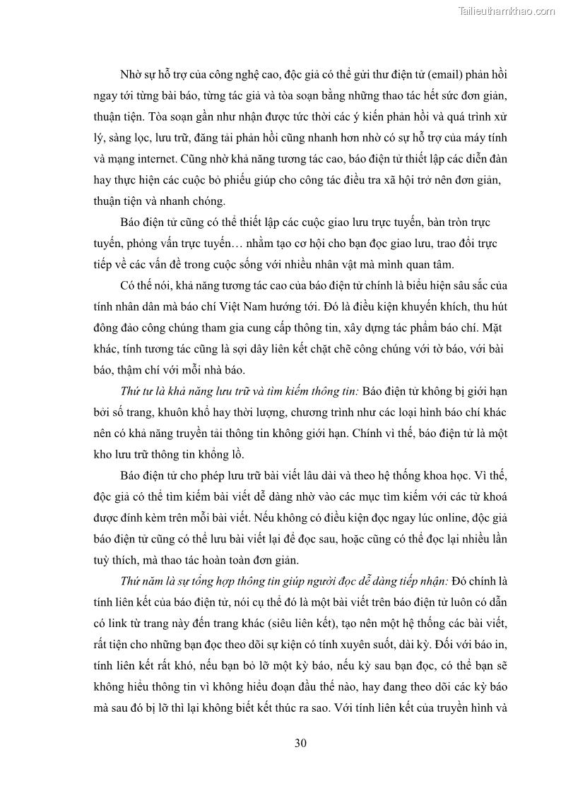 Luận văn thạc sĩ báo chí học Vấn đề phát triển du lịch Vĩnh Phúc trên báo điện tử trung ương và địa phương - 3 Trang 34