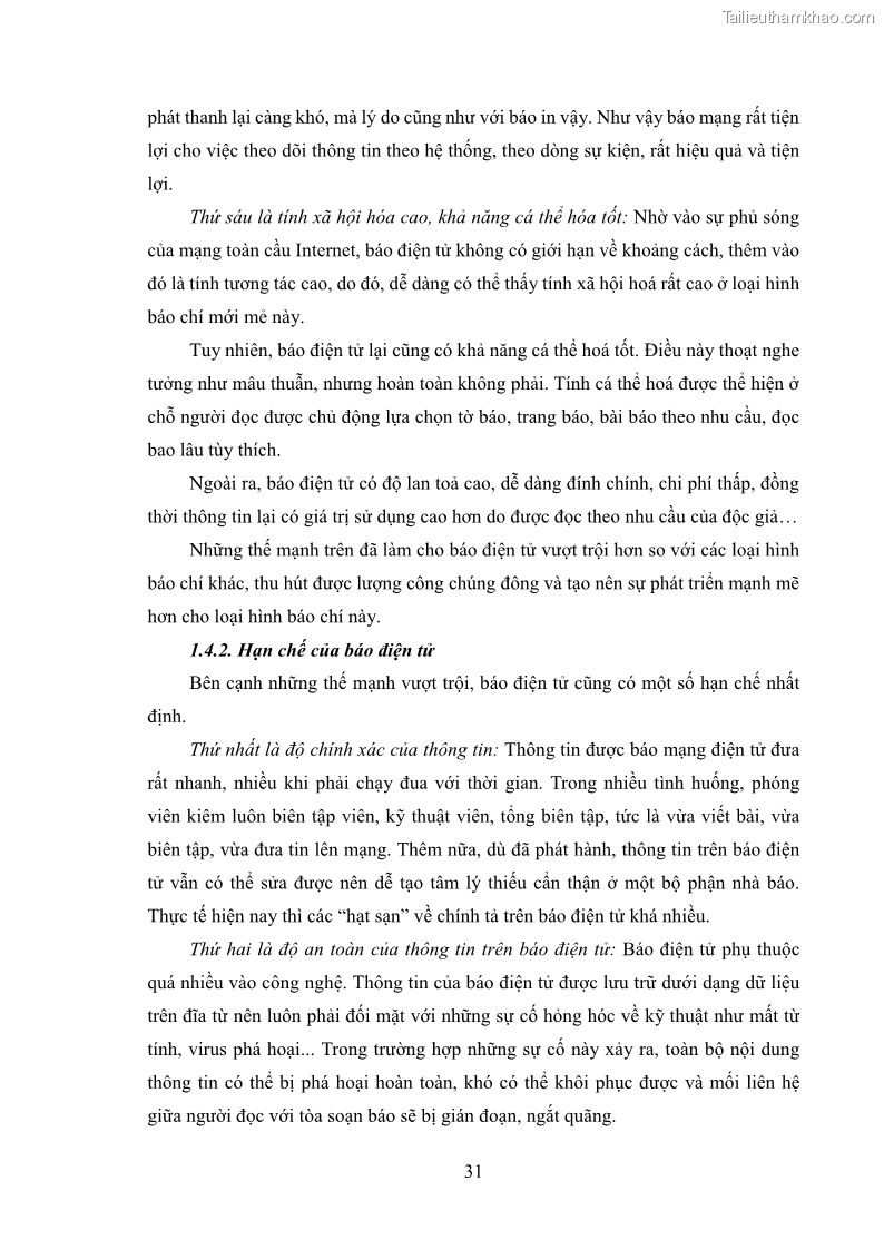 Luận văn thạc sĩ báo chí học Vấn đề phát triển du lịch Vĩnh Phúc trên báo điện tử trung ương và địa phương - 3 Trang 35