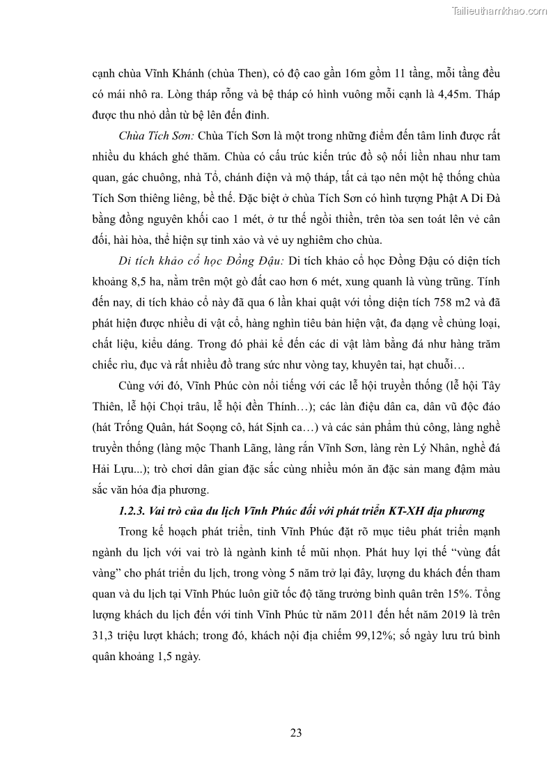 Luận văn thạc sĩ báo chí học Vấn đề phát triển du lịch Vĩnh Phúc trên báo điện tử trung ương và địa phương - 3 Trang 27