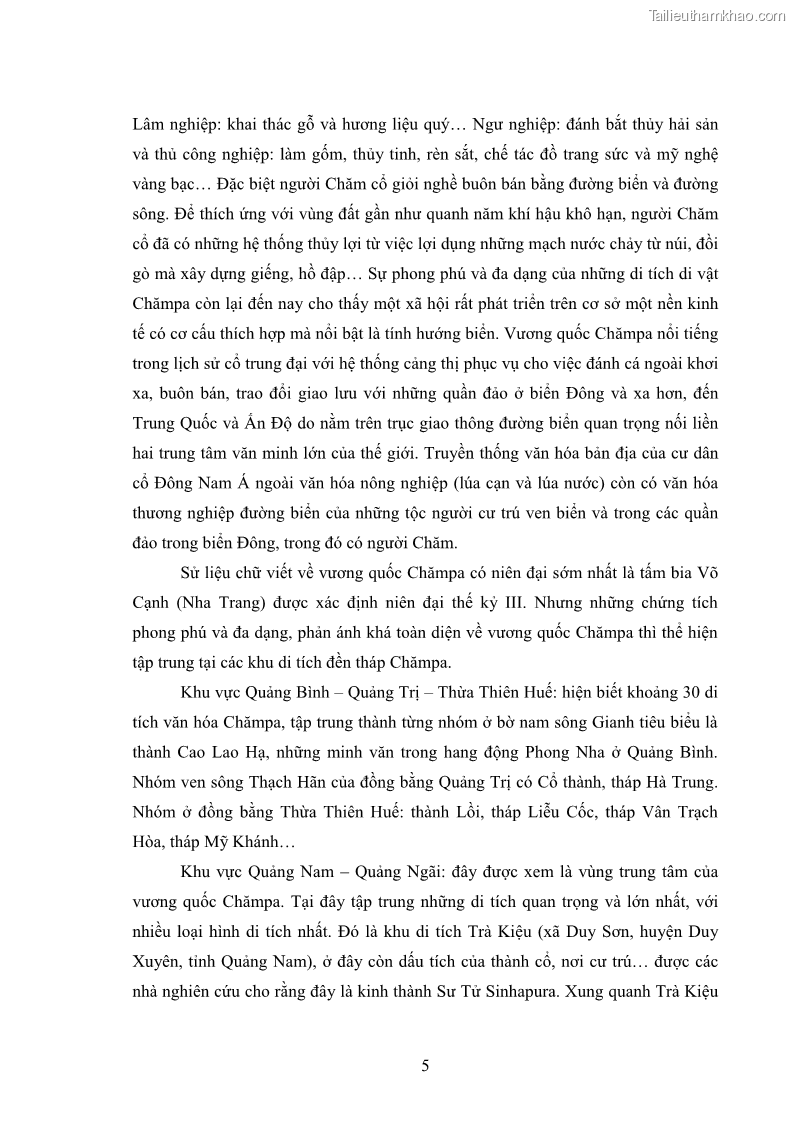 Luận văn thạc sĩ du lịch Nghiên cứu phát triển du lịch văn hóa Chăm ở Khánh Hòa - 2 Trang 15