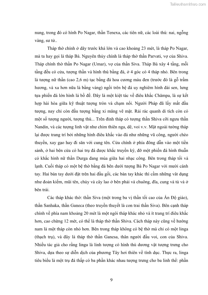 Luận văn thạc sĩ du lịch Nghiên cứu phát triển du lịch văn hóa Chăm ở Khánh Hòa - 2 Trang 19