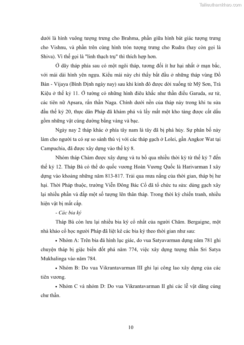 Luận văn thạc sĩ du lịch Nghiên cứu phát triển du lịch văn hóa Chăm ở Khánh Hòa - 2 Trang 20