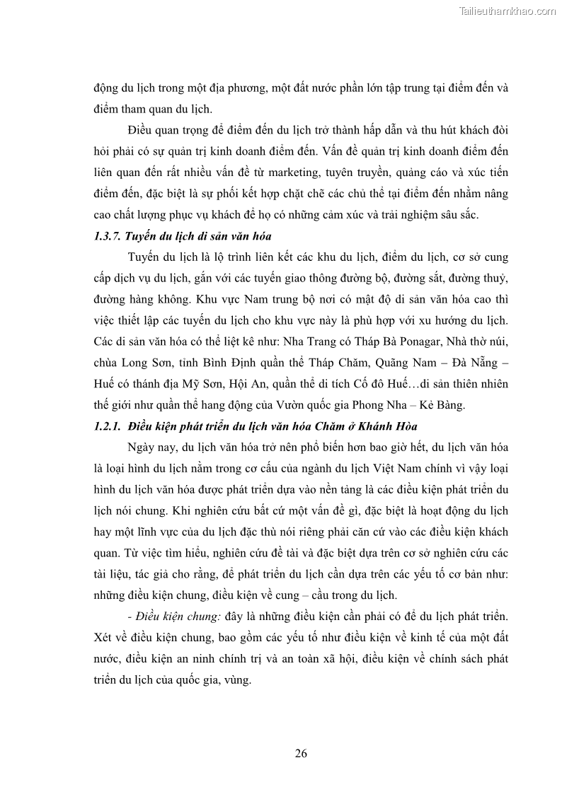 Luận văn thạc sĩ du lịch Nghiên cứu phát triển du lịch văn hóa Chăm ở Khánh Hòa - 3 Trang 36