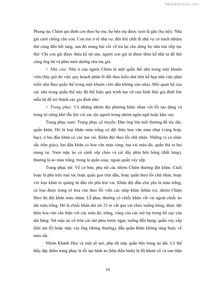 Luận văn thạc sĩ du lịch Nghiên cứu phát triển du lịch văn hóa Chăm ở Khánh Hòa - 3 Trang 26
