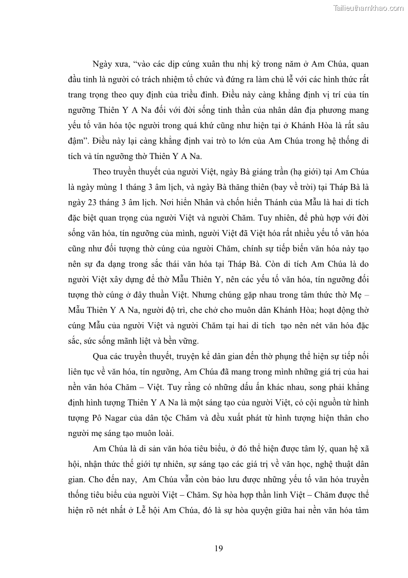 Luận văn thạc sĩ du lịch Nghiên cứu phát triển du lịch văn hóa Chăm ở Khánh Hòa - 3 Trang 29