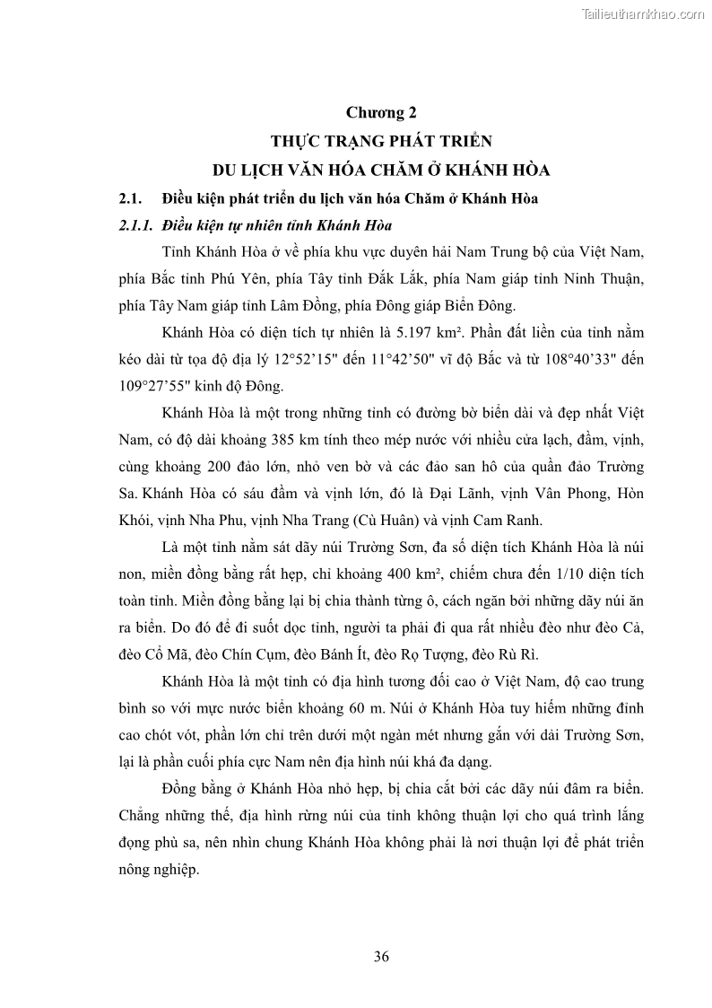 Luận văn thạc sĩ du lịch Nghiên cứu phát triển du lịch văn hóa Chăm ở Khánh Hòa - 4 Trang 46