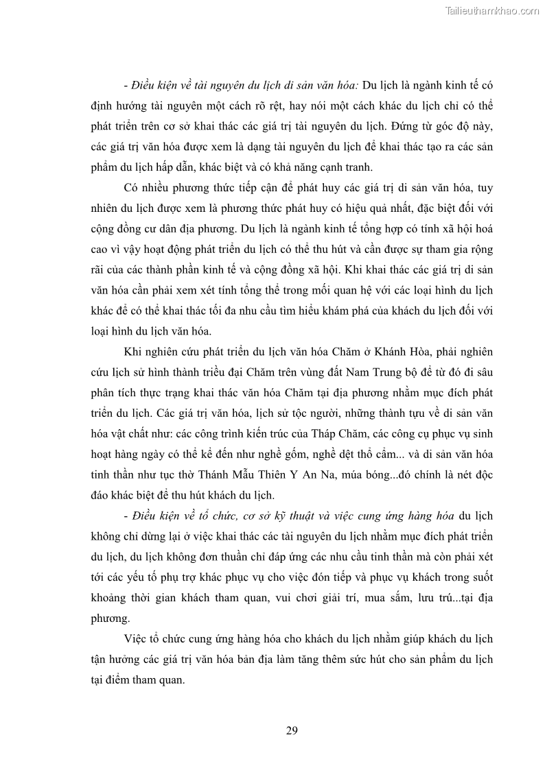 Luận văn thạc sĩ du lịch Nghiên cứu phát triển du lịch văn hóa Chăm ở Khánh Hòa - 4 Trang 39