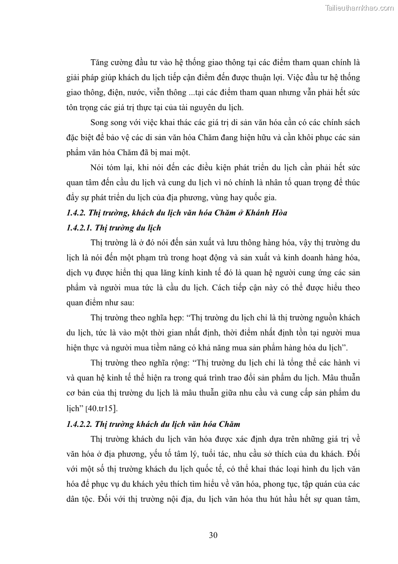 Luận văn thạc sĩ du lịch Nghiên cứu phát triển du lịch văn hóa Chăm ở Khánh Hòa - 4 Trang 40