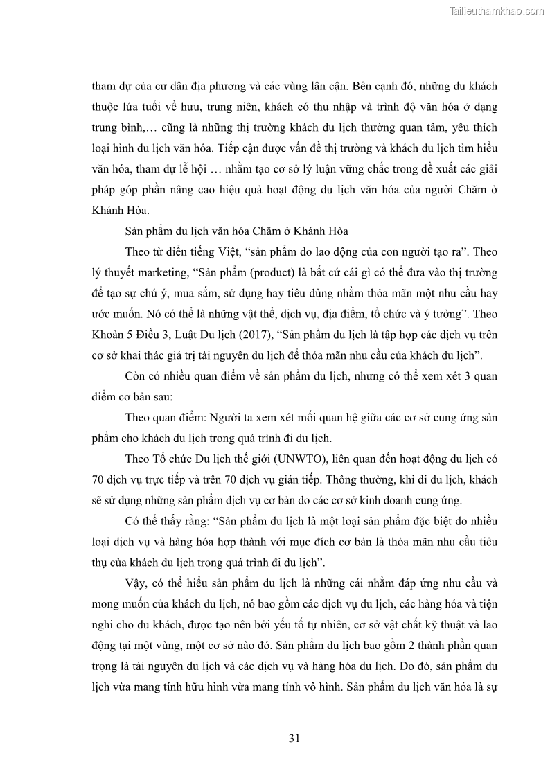 Luận văn thạc sĩ du lịch Nghiên cứu phát triển du lịch văn hóa Chăm ở Khánh Hòa - 4 Trang 41