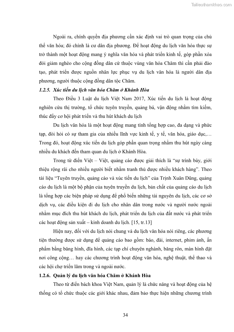 Luận văn thạc sĩ du lịch Nghiên cứu phát triển du lịch văn hóa Chăm ở Khánh Hòa - 4 Trang 44