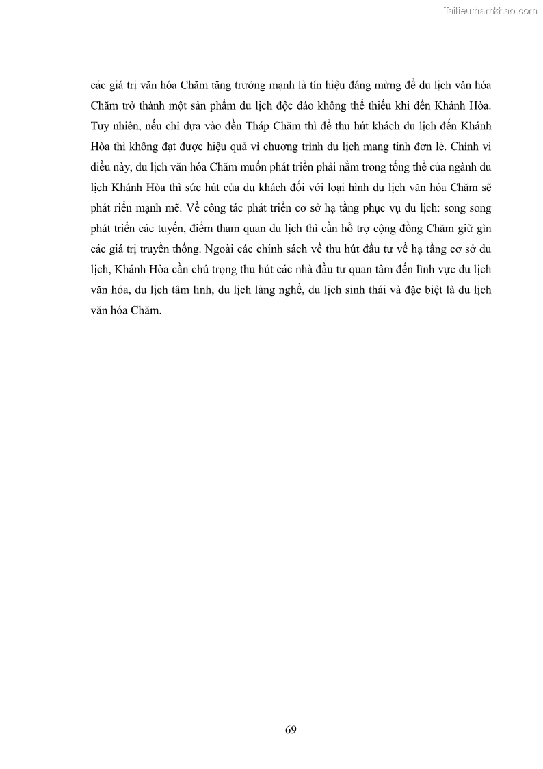 Luận văn thạc sĩ du lịch Nghiên cứu phát triển du lịch văn hóa Chăm ở Khánh Hòa - 7 Trang 79