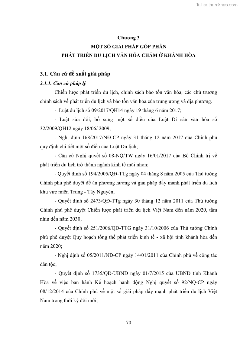 Luận văn thạc sĩ du lịch Nghiên cứu phát triển du lịch văn hóa Chăm ở Khánh Hòa - 7 Trang 80