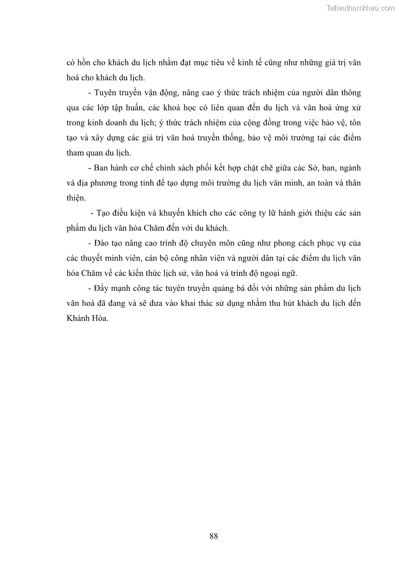 Luận văn thạc sĩ du lịch Nghiên cứu phát triển du lịch văn hóa Chăm ở Khánh Hòa - 9 Trang 98