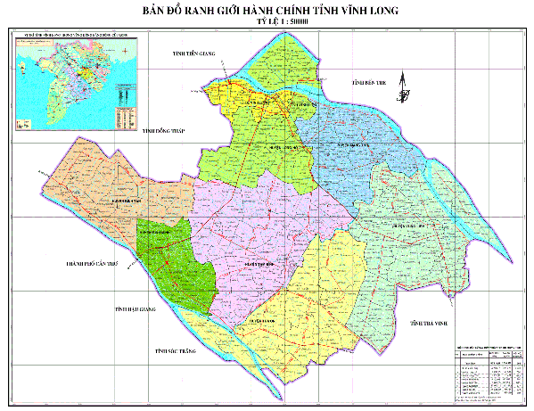 6 Hình 2 1 Bản đồ ranh giới hành chính tỉnh Vĩnh Long 2 1 1 1 Vị trí địa lý 1