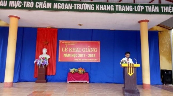 Hình 8 Lễ khai giảng trường THCS Lương Phú năm học 2017 2018 Nguồn Trường 2