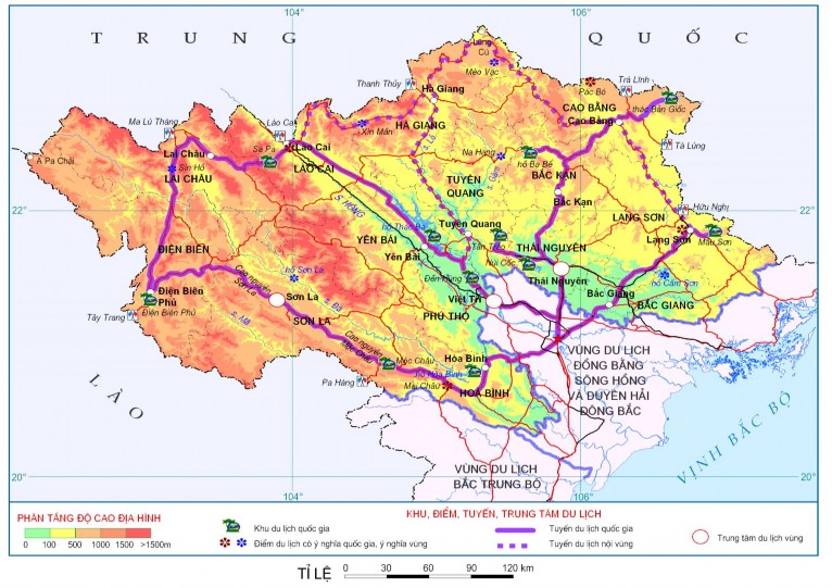 Hình 1 2 Các điểm tuyến khu du lịch vùng Trung du và miền núi Bắc Bộ Nguồn 1