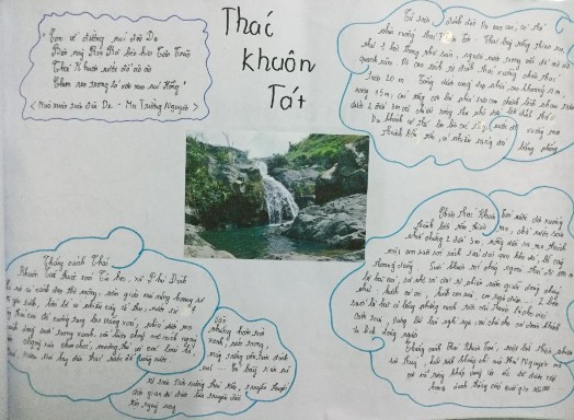 Hình 3 Bài thu hoạch của HS về di tích thác Khuôn Tát Hình 4 Bài thu hoạch của 3