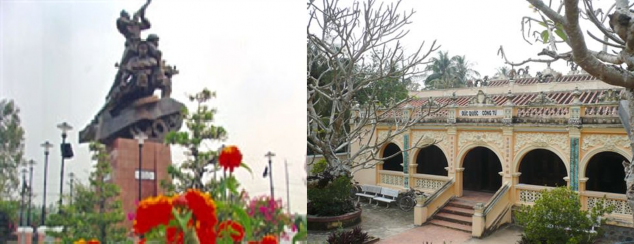 BIA CHIẾN THẮNG ẤP BẮC LĂNG HOÀNG GIA LĂNG TỨ KIỆT NHÀ CỔ CÁI BÈ NHÀ ĐỐC 5