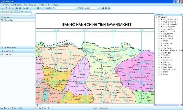 Hình 3 5 Thay đổi dữ liệu sau khi thiết lập xong bản đồ hành chính 3 2 2 Nhóm 5