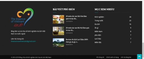 Hình 4 2 Giao diện trên trang https www theessenceofvietnam com Nguồn 2