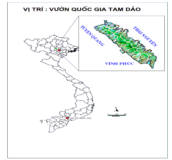 Hình 3 1 Sơ đồ vị trí Vườn quốc gia Tam Đảo Vườn quốc gia Tam Đảo có 1