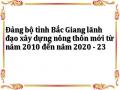 Đảng bộ tỉnh Bắc Giang lãnh đạo xây dựng nông thôn mới từ năm 2010 đến năm 2020 - 23