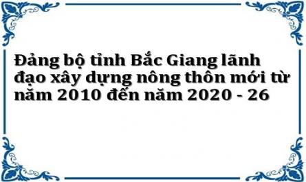 Đảng bộ tỉnh Bắc Giang lãnh đạo xây dựng nông thôn mới từ năm 2010 đến năm 2020 - 26