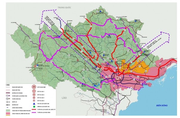 Hình 2 1 Bản đồ vị trí tỉnh Bắc Giang và mối liên hệ vùng du lịch Nguồn 1