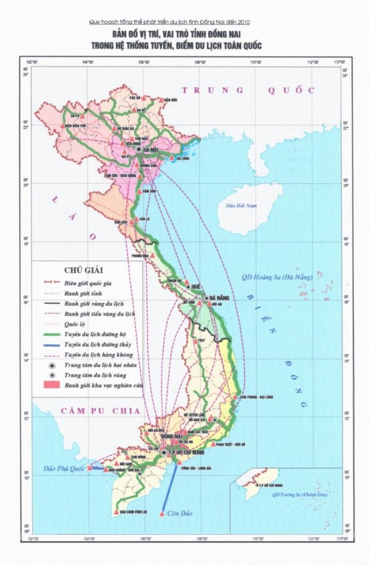 Phụ lục 13 Bản đồ Quy hoạch Phát triển Du lịch tỉnh Đồng Nai đến năm 2