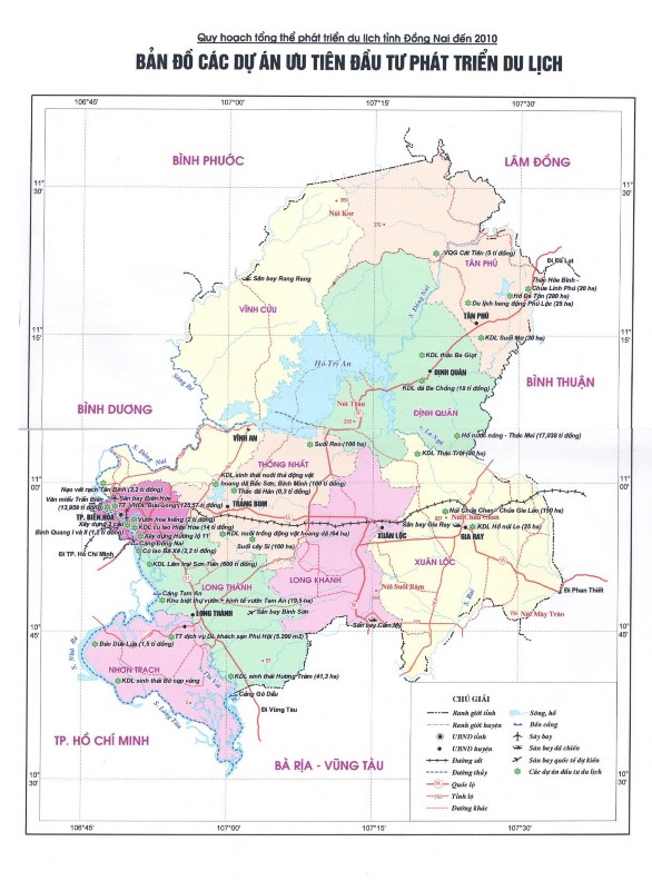 Phụ lục 13 Bản đồ Quy hoạch Phát triển Du lịch tỉnh Đồng Nai đến năm 5