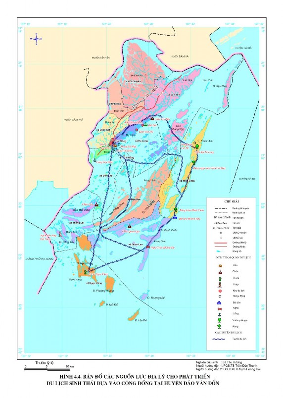4 1 2 3 Thực trạng hoạt động du lịch tại huyện đảo Vân Đồn a Đường giao 1