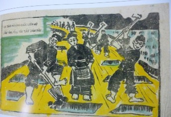 Hình 2 7 Tranh cổ động nhân dân đi đặt chông mìn trên đường số 4 ngăn 2
