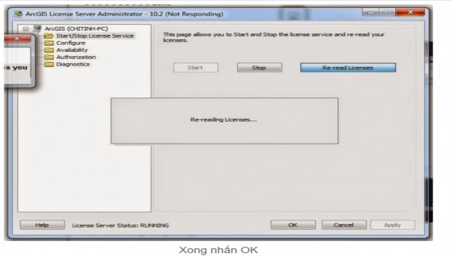 Bước13 Khởi chạy ArcGIS Administrator sau đó thực hiện các bước như hình 1 12
