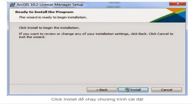Cửa sổ ArcGIS License mở ra chọn Start Stop License Service Nhấn vào Stop nhìn 5
