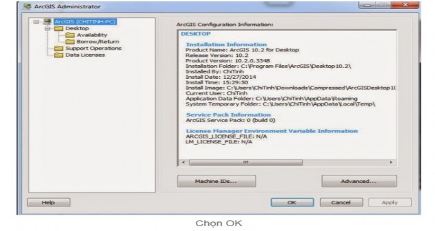 Bước 7 Cài đặt ArcGIS 10 2 License Manager vào thư mục cài đặt Im 10 2 windows 13