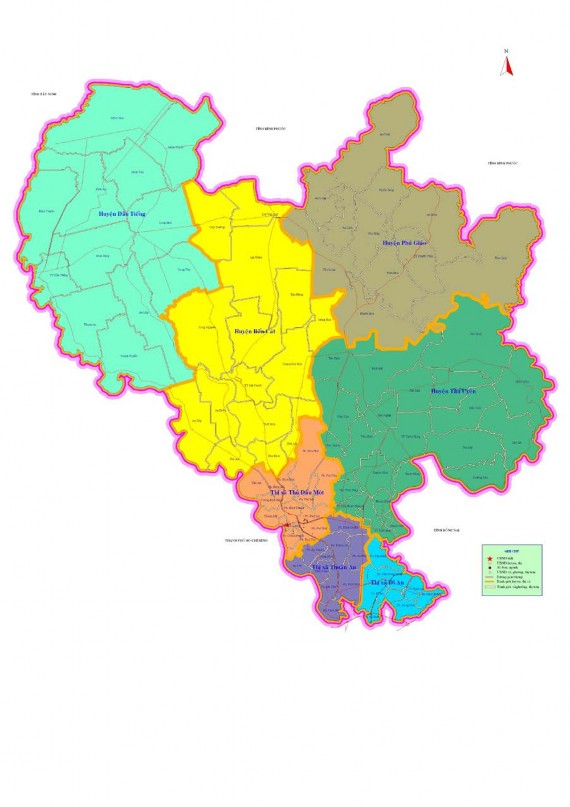 HÌNH PHÂN BỐ CÁC KHU CÔNG NGHIỆP TỈNH BÌNH DƯƠNG Bảng CÁC DỰ ÁN ĐẦU TƯ DU 9