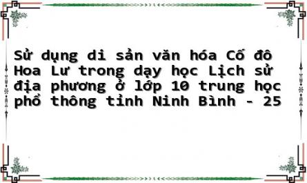 Sử dụng di sản văn hóa Cố đô Hoa Lư trong dạy học Lịch sử địa phương ở lớp 10 trung học phổ thông tỉnh Ninh Bình - 25