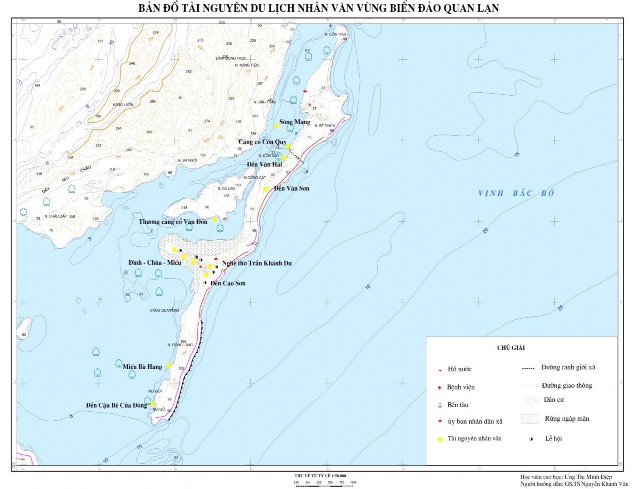Hình 2 4 Bản đồ tài nguyên du lịch nhân văn Đảo Quan Lạn Tiểu kết chương 2 1