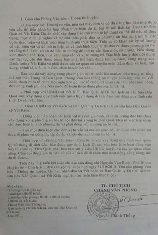 Phụ lục 2 NỘI DUNG CÂU ĐỐI HOÀNH PHI TẠI ĐỀN QUÁT Nguồn Ban quản lý di tích 2