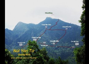 Bãi cọc Bạch Đằng Quảng Yên Sơ đồ các điểm di tích ở Yên Tử Nguồn 12