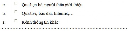Câu 3 Đây là lần thứ bao nhiêu anh chị đến thành nhà Hồ Câu 4 Mục đích chủ 2