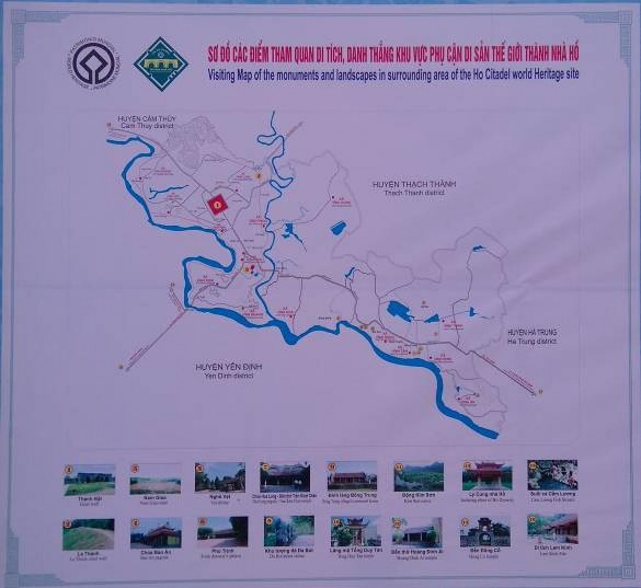 Sơ đồ các điểm tham quan di tích danh thắng khu vực phụ cận di sản thế giới 1