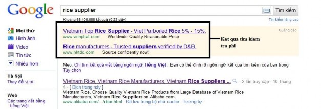 Hình 1 1 Kết quả được trả tiền hiển thị trên công cụ tìm kiếm Nguồn 1