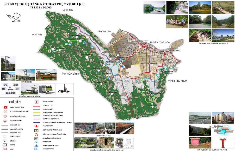 Hình 4 20 Sơ đồ vị trí cơ sở hạ tầng phục vụ du lịch 4 4 4 5 Các chiến 3