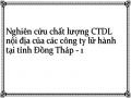 Nghiên cứu chất lượng CTDL nội địa của các công ty lữ hành tại tỉnh Đồng Tháp - 1