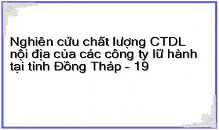 Nghiên cứu chất lượng CTDL nội địa của các công ty lữ hành tại tỉnh Đồng Tháp - 19