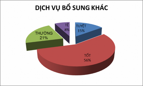 Biểu đồ 2 13 Khảo sát ý kiến du khách về dịch vụ bổ sung khác Đối với 3