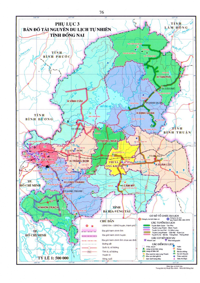 7777 PHỤ LỤC 5 PHÂN BỐ CÁC KHU ĐIỂM DU LỊCH TP HCM ĐỒNG NAI – BÌNH DƯƠNG TRONG 2