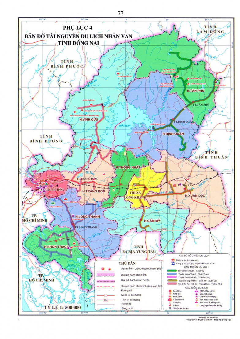 PHỤ LỤC 5 PHÂN BỐ CÁC KHU ĐIỂM DU LỊCH TP HCM ĐỒNG NAI – BÌNH DƯƠNG TRONG BÁN 3